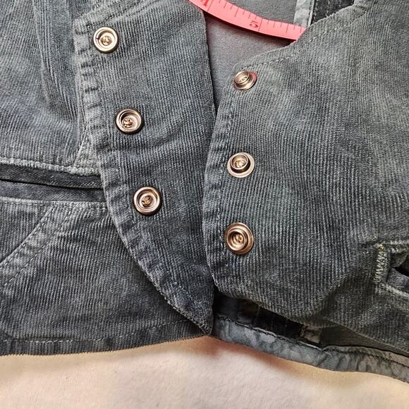 Sanctuary Black Corduroy Button Vest Size Medium - Picture 9 of 11